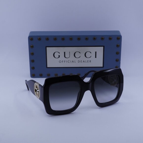 Gucci GG1022S 001 Square Sunglasses - Black/Grey main image 8